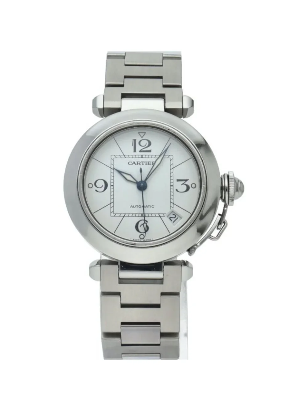 Cartier Pasha C Watch SS White Polished